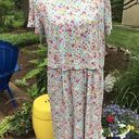 J.Jill  Women's Dress Floral Ditsy Size M Stretch Rayon Spandex Short Sleeve EUC Photo 0