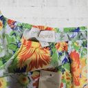 Cynthia Rowley Tropical Linen Blend Cropped Puff Sleeve Women's Top Size Small Photo 3
