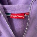 Supreme World Famous Zip Up Hooded Sweatshirt Violet Photo 6