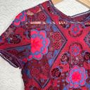 Minuet  Women's Lace Mini Dress Burgundy Red Floral Size L Party Cocktail Runs Sm Photo 2