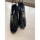 Manolo Blahnik  Black Leather Vella Booties size 38.5 / US 8.5 Photo 2