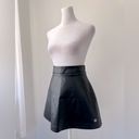 Juicy Couture NWT  Vegan Leather Mini Skirt in Black Liquorice Photo 3