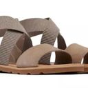 Sorel Women's Ella III Flat Sandals in Ash Brown Size 8 Photo 0