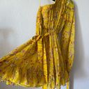 Alexis  Edyta Floral One-Shoulder Dress yellow metallic Flowy Photo 7