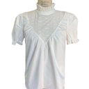 Free The Roses NWT  Short Sleeve White Lace Romantic Blouse Size Small Photo 0