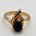 Onyx Vintage Gold Tone, , & CZ Ring (5.75) Photo 3