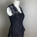 Shoshanna  dress size 6 black lace tiered sleeveless modest vamp Photo 3