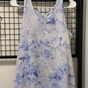 Violet+Claire NWOT |  women’s blue & white patterned tank top — medium Photo 0