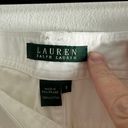 Ralph Lauren Wide Leg 100% Cotton Pants 8 White Photo 2