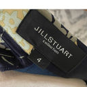 Jill Stuart  A-Line Pleated Mini Skirt in Dark Floral Yellow Black Silk Size 4 Photo 6