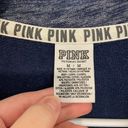 PINK - Victoria's Secret PINK VS VICTORIA'S SECRET Perfect Quarter 1/4 Zip Blue White Colorblock Logo M Photo 6