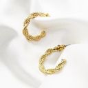 Twisted Gold  Hoops Photo 1