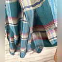 Akemi + Kin Anthropologie  Lucie Blue Green Flannel Plaid Tunic Shirt, EUC, Small Photo 7