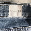 Hudson  Tilda Midrise Straight Cuff  Jean Women Sz 25 Blue Distressed Stretch Photo 3