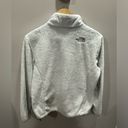 The North Face  Women Medium Osito Gray White Full Zip Fleece Jacket Soft Warm Photo 1