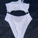 Sexy White One Piece Bathing Suit Size M Photo 1