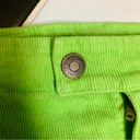 United Colors Of Benetton Vintage Y2K  Neon Lime Green Corduroy Pencil Skirt sz L Photo 5