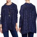 Free People Blue Nightingale boucle knit oversized swing sweater M Photo 9