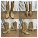 Vintage Acme Tan Suede Leather Cowgirl Boots USA Women’s Size 5.5 M Photo 2