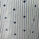 Kate Spade  WHITE/BLUE Stripe mini Heart Cropped Pajama Set- L NAVY TRIM Photo 10