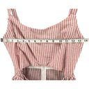 Sabo Skirt  Mini Dress Womens XS Red White Stripe Cutout Wrap Tie Waist Resort Photo 5