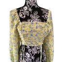 Kit + Sky Long Sleeve Floral Crop Top Vacation Beach Vacation Yellow Size XS Photo 5