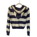 Brandy Melville SOLD  Alana Striped Knit Zip Up Sweater Hoodie Women's Size Small Photo 4