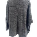 August Silk  Womens Plaid Dolman Sleeve Plush Oversized Tunic Top Black Medium Photo 3