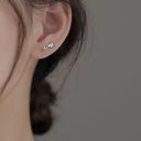 Flower Stud Earrings for Women Silver Photo 5