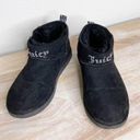 Juicy Couture  black rhimestone jewel ankle furry booties size 7 Photo 6