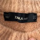 ZARA  Knit women's size medium pink oversized chunky knit crewneck sweater Photo 3