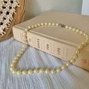 American Vintage Pearl “Ingrid” Cream Yellow Pearl Necklace 17” Classic Style Femme Bridal Simple Photo 5