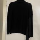 ALLSAINTS NWT All Saints Black Alda Asymmetrical Merino Wool Blend Turtleneck Sweater XS Photo 2