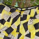 Equipment  Femme Shorts Womens Small Yellow Black Abstract Silk Summer Boho Photo 3