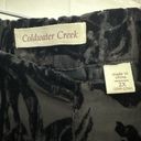 Coldwater Creek  Velvet Burnout Skirt Size 2X Black Pleated Flowy Lined Photo 3