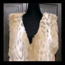 Capelli New York Women's Brown, white & black Faux Fur Vest - Size XL Photo 3