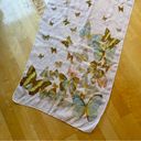 Ecru Butterfly Print Sheer, Lightweight Scarf, Ivory, Cream, , Colorful Photo 4