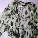 Lane Bryant  2X Duster Sheer Open Front Longline Cardigan Floral Robe Photo 2