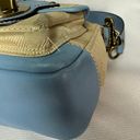 Coach Blue & Tan Legacy Double Pockets Turn Lock Satchel Canvas & Leather #13102 Photo 10