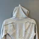 Lululemon  Sweatshirt White Cowl Funnel Neck Drawstring Pullover Jacket Sz 6 EUC Photo 11