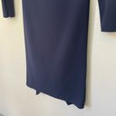 Pretty Little Thing  Navy Blue Asymmetrical Neckline Long Sleeve Dress ~ Size 12 Photo 9