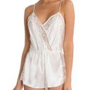 In Bloom  Romper By Jonquil Women's Size S Here Comes The Bride White Photo 0