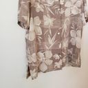 August Silk NWOT Silk Short Sleeve Hawaiian Buttondown Blouse Taupe Cream Size Small Photo 3