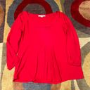 Ann Taylor LOFT Red Sheer Business Work Blouse Top Dress Shirt 3/4 Sleeves Small Photo 0