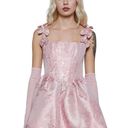 Dolls Kill Pink Jacquard Corset Spring Dress Photo 0