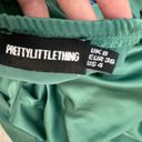 Pretty Little Thing Green Satin Dress Photo 1