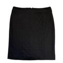 Anne Klein  Pencil Skirt Womens Size 8 Soft Black MIDI Rear Zip Ribbed Above Knee Photo 0