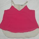 Naked Zebra  Pink & Cream Sheer Tank Top (Small) Photo 0