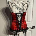 Vintage y2k Lace Floral Corset Steampunk Victorian Gothic Satin Multi Size M Photo 4