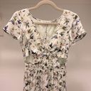 American Eagle Mint Green Floral Cutout Mini Dress Photo 5